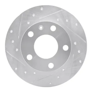 R1 Concepts EDZ-73043L Brake Rotor Drilled and Slotted Silver